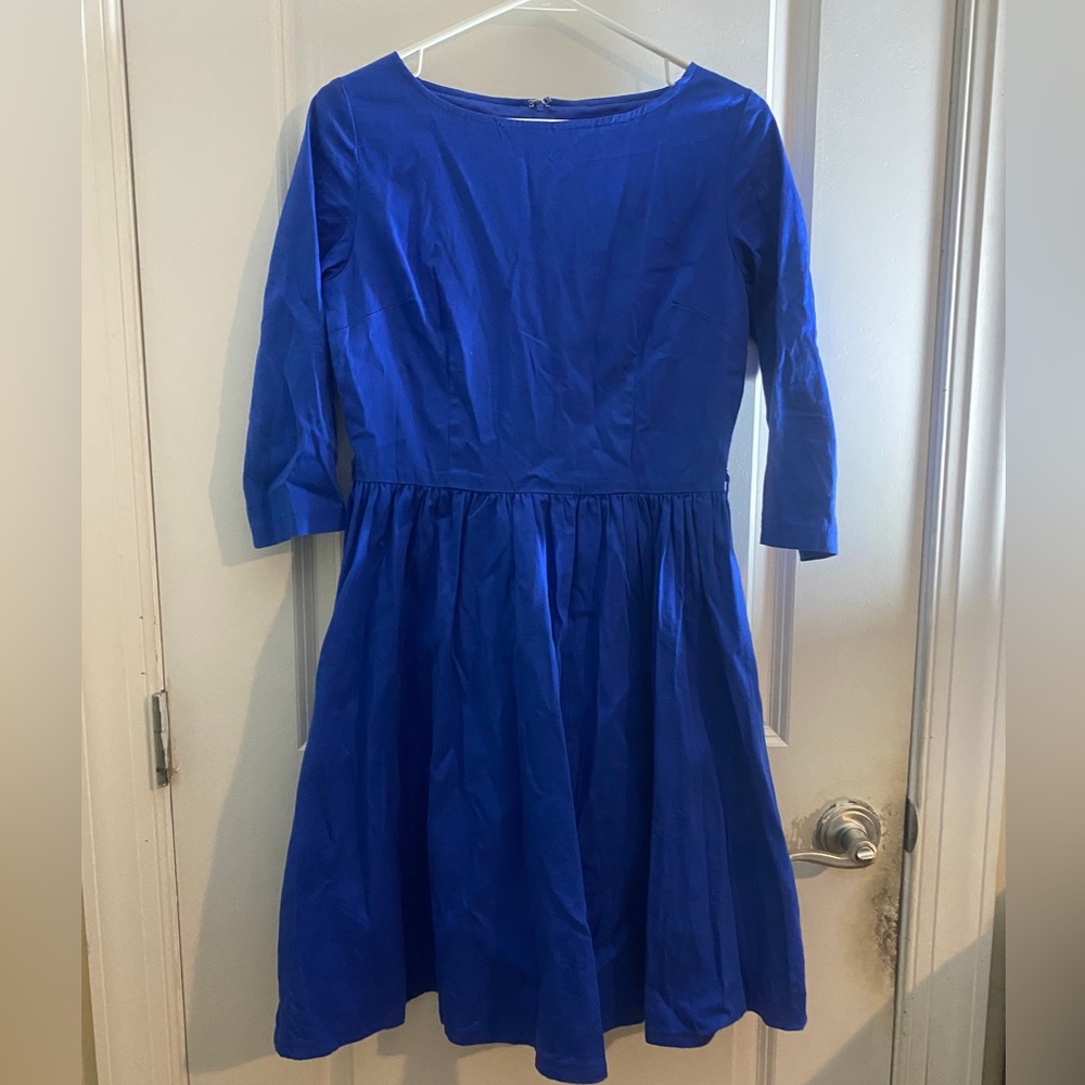 Lindy Bop blue 3/4 sleeve fit and flare dress